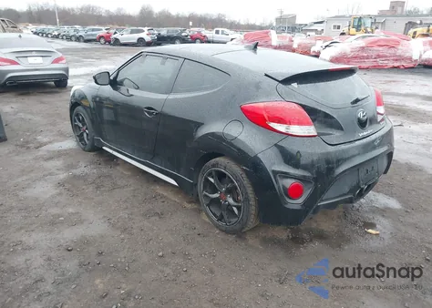 2014 Hyundai Veloster Turbo W/Blue из США, поврежденный, VIN KMHTC6AE9EU197022
